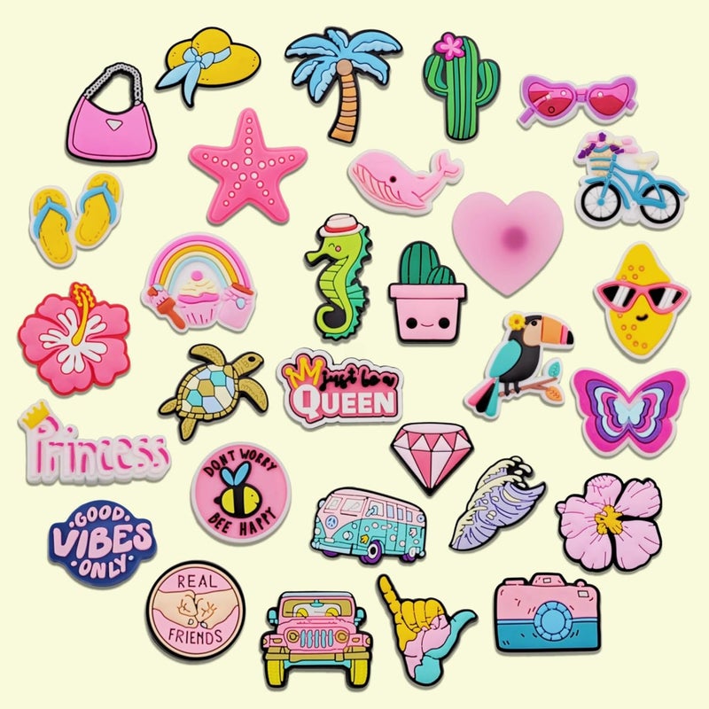 COOTRUKER 30pcs Shoes Charms for Clogs Pins Bag Accessories for Girls Boys Kids Shoes Decoration Charms for Women Men Party Favors - Image 2